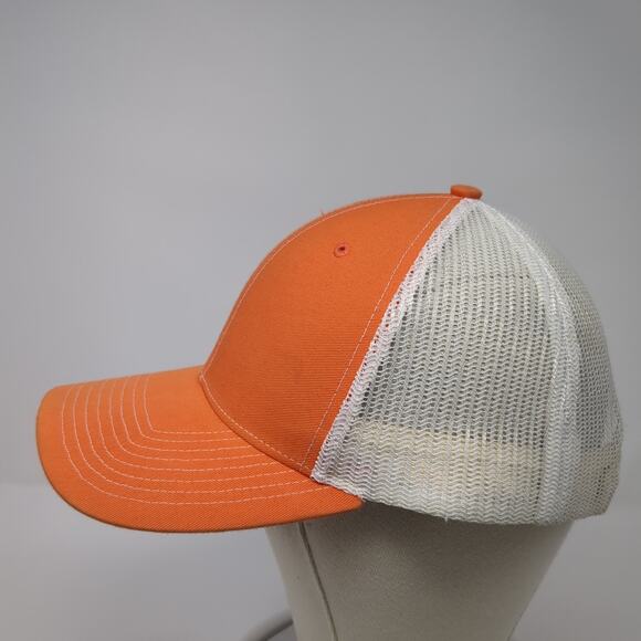 LCGC Snapback Trucker Hat Orange One Size Adjustable Mesh Back Richardson - Picture 3 of 9